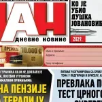 Naslovna strana "Dana" za 31. avgust