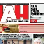 Naslovna strana "Dana" za 2. septembar