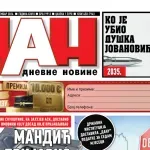 Naslovna strana “Dana” za 6. septembar