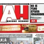 Naslovna strana “Dana” za 10. septembar