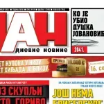 Naslovna strana "Dana" za 12. septembar