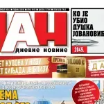 Naslovna strana “Dana” za 16. septembar