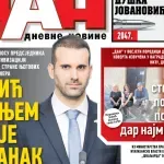 Naslovna strana "Dana" za 18. septembar