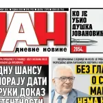 Naslovna strana “Dana” za 25. septembar
