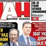 Naslovna strana "Dana" za 29. septembar