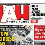 Naslovna strana "Dana" za 30. septembar