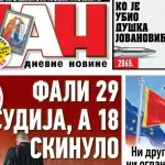 Naslovna strana "Dana" za 6. oktobar