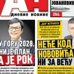 Naslovna strana "Dana" za 7. oktobar