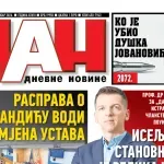 Naslovna strana “Dana” za 13. oktobar