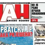 Naslovna strana "Dana" za 15. oktobar