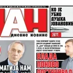 Naslovna strana “Dana” za 18. oktobar