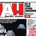 Naslovna strana Dana za 24. oktobar