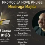 Promocija romana „Priznanje“ Miodraga Majića u ponedeljak, 15. juna