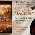 „Učitelj mačevanja“ Dejana Stojiljkovića ekskluzivno u onlajn prodaji od 25. do 30. septembra 2026 – prvih 100 čitalaca očekuje potpisan primerak
