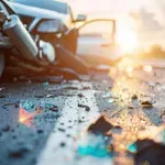 37-letni motorist po silovitem trku v tovornjak na kraju umrl