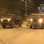 Vozila Žandarmerije za razbijanje demonstracija viđena u centru Beograda