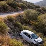 Κίσαμος: “Άγιο” είχε η οδηγός – Αυτοκίνητο εξετράπη της πορείας του κι έπεσε σε γκρεμό – Εξετράπη της πορείας και έπεσε σε γκρεμό