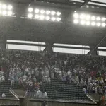 Γαλλία-Ιράκ: Κάποιους δεν τους πτόησε η καταιγίδα (video)