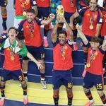 Ισπανία: Η στιγμή της απονομής του Παγκόσμιου τροπαίου (video)