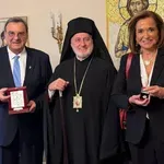 Τιμητική εκδήλωση του Αρχιεπισκόπου Αμερικής Ελπιδοφόρου για τον Πρόεδρο της ΕΟΕ Ισίδωρο Κούβελο ενόψει Λος Αντζελες 2028