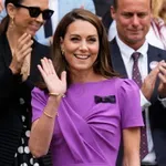 Kate Middleton je na Wimbledon turnirju blestela v vijolični obleki