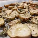 Печена земна ябълка (гулия) с мащерка