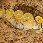 Печен шаран с ароматна плънка