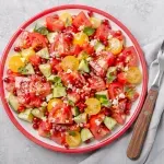 Персийска салата с микс домати и нар