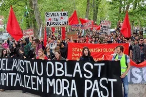Ob 1. maju protest v Ljubljani, oglasil se je Janša: Med temi levičarji poiščite enega, ki živi od lastnega dela