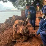 Uklonjene stijene nakon odrona, šetalište između Svetog Stefana i...