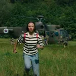 Nad Ljubljano zaradi filmske premiere na nebu vojaški helikopter in letalo