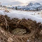 Yosemitska krastača pozimi skriva nevarnost v brlogu